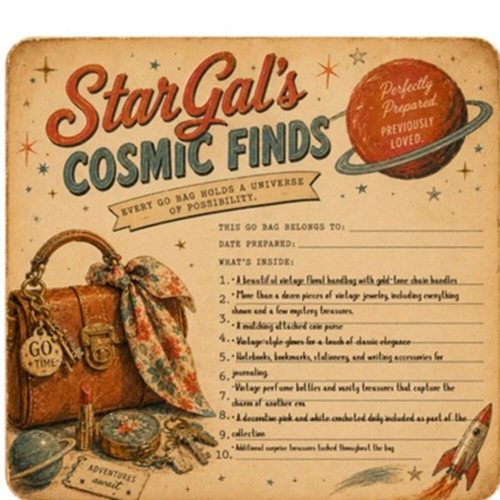 StarGal's Cosmic GO Bag - Mid-Mentury Elegance Edition - Picture 6 of 7